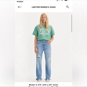 distressed levi’s low pro size 26